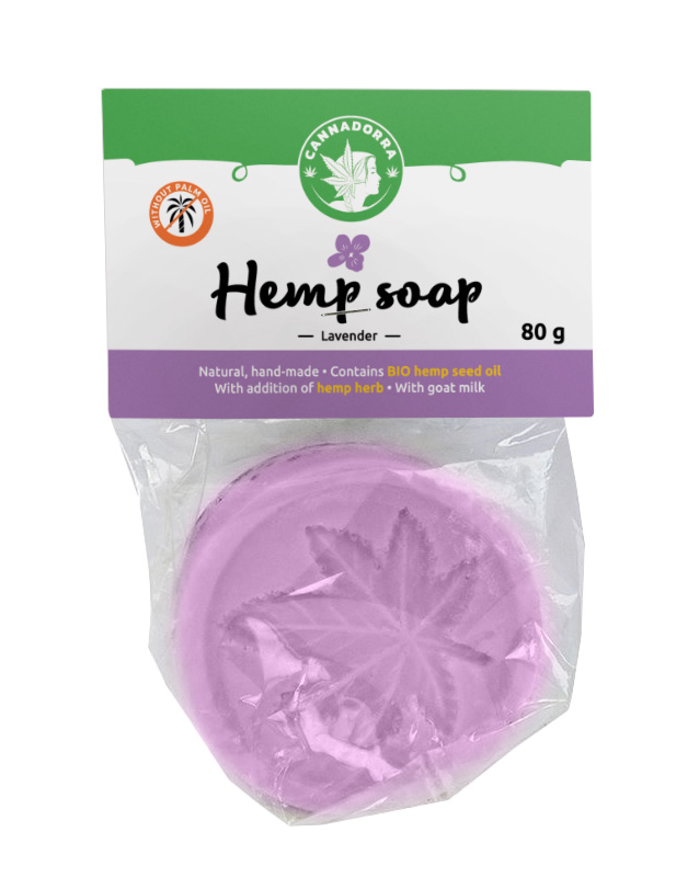 Hemp soap - Lavender 80 g