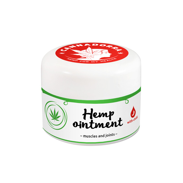 Hemp ointment with chili for muscles and joints, 12ml