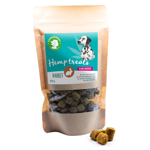 Treats for dogs, rabbit flavour 200 g