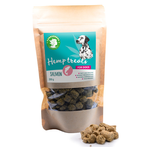 Treats for dogs, salmon flavour 200 g