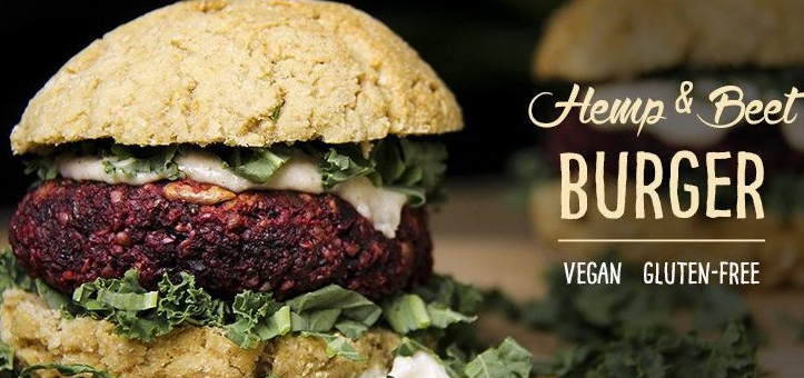 Hemp & Beet Veggie Burger Recipe | Cannadorra.com